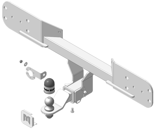 фото Фаркоп Мотодор полностю оцинкованный на Land Rover Defender 90/110  2020-