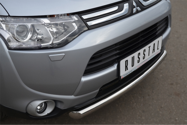 Фото Защита переднего бампера d63 (дуга) MITSUBISHI Outlander 2012-2014