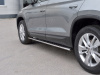 Фото Пороги труба 75х42 овал с проступью SKODA KODIAQ 2017-