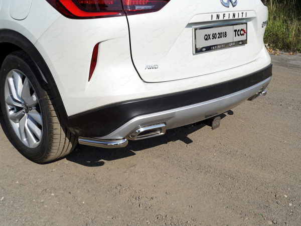 Фото Защита задняя (уголки) 42,4 мм для Infiniti QX 50 2018-